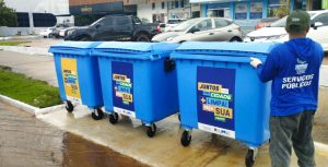 Prefeitura de Palmas implanta recuos para lixeiras em pontos estratégicos da cidade