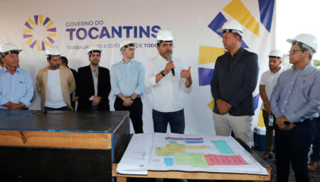 Governador Wanderlei Barbosa vistoria construção do Case de Araguaína, com investimento de cerca de R$ 19 milhões